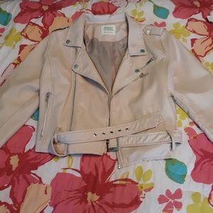 Pink leather jacket